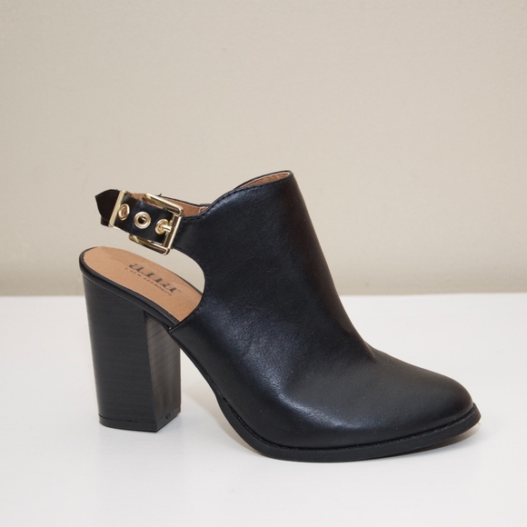 black slingback booties